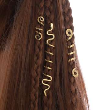 FRDTLUTHW 48Pcs Gold Hair Accessories for Braids and Dreadlocks