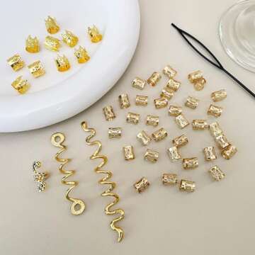 48-Piece Hair Accessories Set for Braids and Dreadlocks