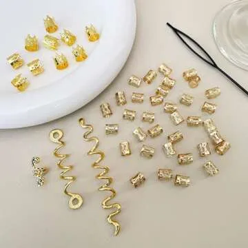 48-Piece Hair Accessories Set for Braids and Dreadlocks