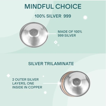 Comfortable Silver Nursing Cups for Breastfeeding Moms