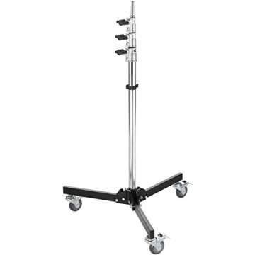 Versatile Impact Folding Wheeled Base Stand for Photographers
