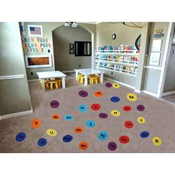 Carpet Markers 5" for Kids, Multicolor Spot Circle Markers for Classroom Teachers, Preschool and Kindergarten