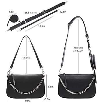 AMHDV Women Multipurpose Crossbody Bags - Stylish 3 in 1