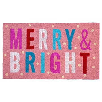 Calloway Mills AZ107561729 Pink Merry & Bright Doormat 17" x 29"