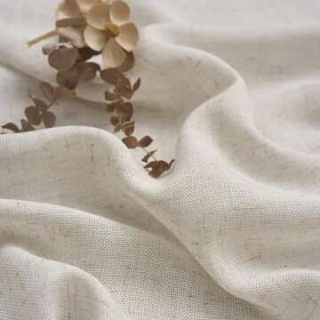Ftinala 92 Inch Sheer Curtains Natural Linen Curtains 92 Inches Long Custom Pinch Pleat Curtains Neutral Curtains & Drapes Textured Rustic Modern Farmhouse Decor Window Treatments Cream Beige