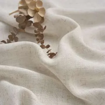 Ftinala 92 Inch Sheer Curtains Natural Linen Curtains 92 Inches Long Custom Pinch Pleat Curtains Neutral Curtains & Drapes Textured Rustic Modern Farmhouse Decor Window Treatments Cream Beige