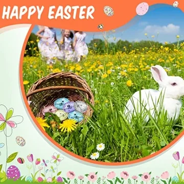 Hungdao 24 Pcs Mirrored Easter Eggs for Celebrations