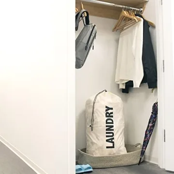 Washable Drawstring Laundry Bags for College and Travel