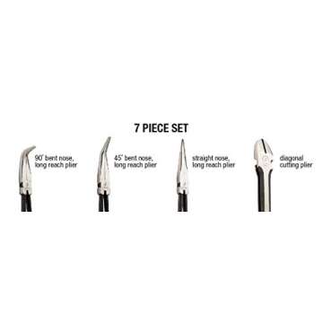 SUNEX TOOLS 3613V 7-Piece Long Reach Pliers Set