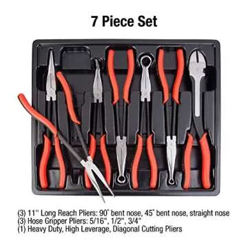 SUNEX TOOLS 3613V 7-Piece Long Reach Pliers Set