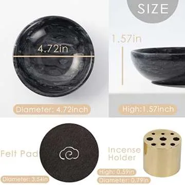 Elegant Fasolahome Natural Marble Incense Holder for Relaxation