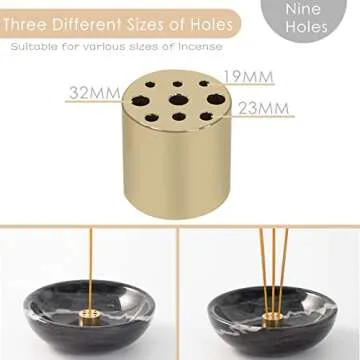 Elegant Fasolahome Natural Marble Incense Holder for Relaxation