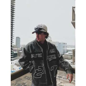 Aelfric Eden Faux Leather Racing Jacket for All Styles