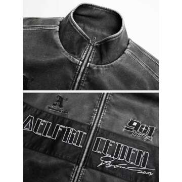 Aelfric Eden Faux Leather Racing Jacket for All Styles