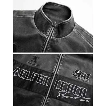 Aelfric Eden Faux Leather Racing Jacket for All Styles