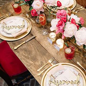 Yalikop 12 Pcs Reserved Signs for Charming Events