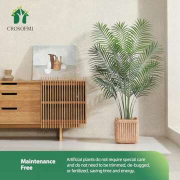 5Ft Artificial Areca Palm Plant for Home and Office Decor