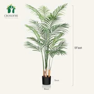 5Ft Artificial Areca Palm Plant for Home and Office Decor