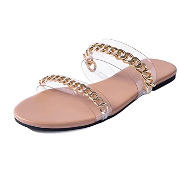 N.N.G Women's Braided Leather Flip Flops Comfortable Summer Sandals