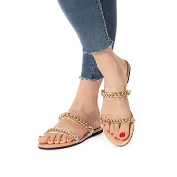 N.N.G Women's Braided Leather Flip Flops Comfortable Summer Sandals