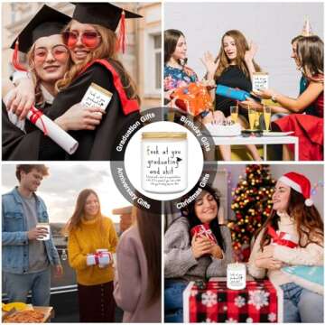 Graduation Gifts, Funny Graduation Gifts for Her Him, Best Grad High School Congratulations College Masters PhD Degree Nurse Graduation Gifts for Women, Men - Lavender Scented Candles