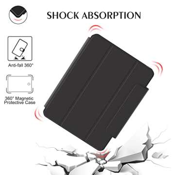 ZENLU iPad Mini 6 Case with Removable Folio Cover