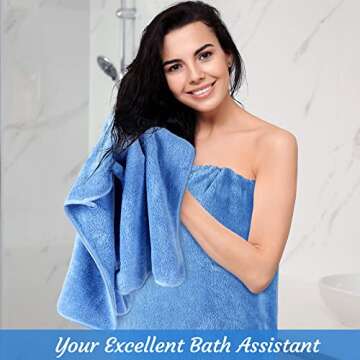 Reginary Microfiber Bath Towels Set 4 Pack Soft Bath and 4 Pack Hand Towels 4 Pack Washcloths Microfiber Coral Velvet Highly Absorbent Quick Dry Sets for Fitness Bathroom