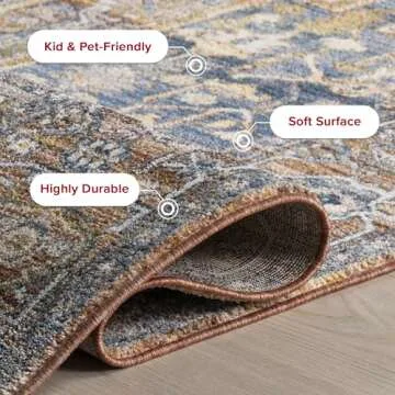 nuLOOM Harriet Vintage Medallion Fringe Area Rug - 2x10 Runner Rug Traditional Rust/Multicolor Rugs for Living Room Bedroom Dining Room Entryway Hallway Kitchen