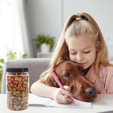 Cornucopia 32oz Clear Plastic Jars with Lids - 6-Pack