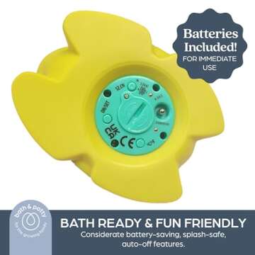 Dreambaby Baby Bath & Room Thermometer - Floating Turtle Toy for Water Temperature Monitoring - Turtle Temperature Monitoring for Newborns, Infants, and Toddlers with Fahrenheit Display