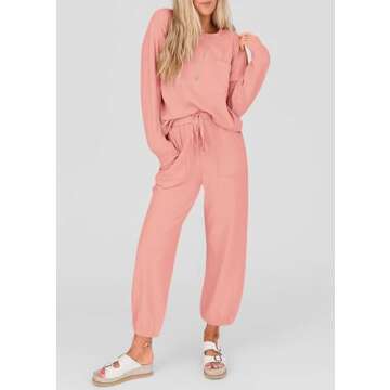 KIRUNDO 2 Piece Lounge Set for Women - Travel Ready Outfits