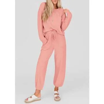 KIRUNDO 2 Piece Lounge Set for Women - Travel Ready Outfits