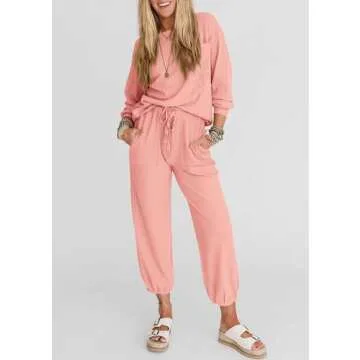 KIRUNDO 2 Piece Lounge Set for Women - Travel Ready Outfits