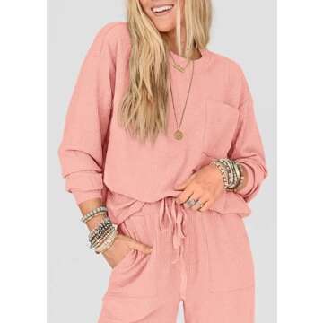KIRUNDO 2 Piece Lounge Set for Women - Travel Ready Outfits