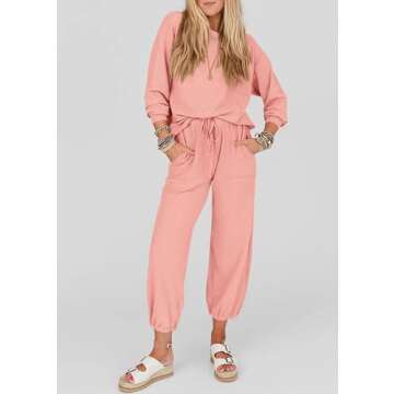 KIRUNDO 2 Piece Lounge Set for Women - Travel Ready Outfits