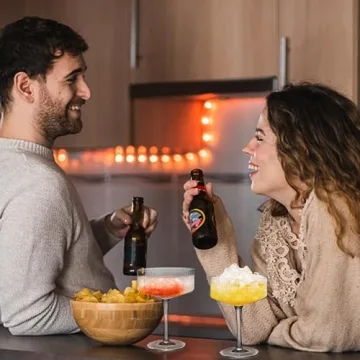 10 oz Ribbed Coupe Glasses Set of 4 for Elegant Cocktails