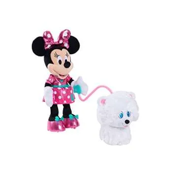 Minnie's Walk & Play Puppy Feature Plush, Officially Licensed Kids Toys for Ages 3 Up by Just Play