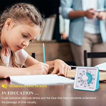 Secura 60-Minute Visual Timer, Classroom Timer, Countdown Timer for Kids and Adults, Time Management Tool for Teaching