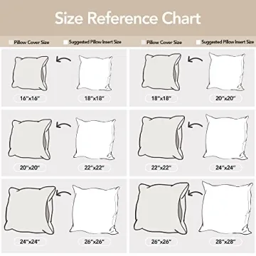 Deconovo Faux Linen Look Pillow Covers 18x18 Set of 4