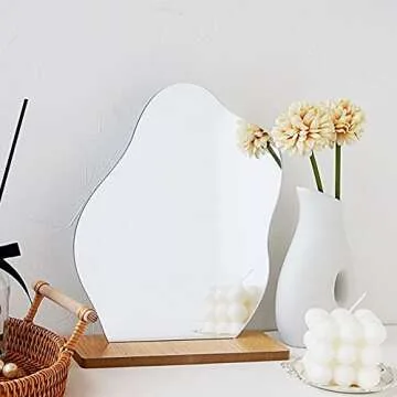 Stylish SYCOOVEN Irregular Aesthetic Vanity Mirror for Home