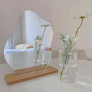 Stylish SYCOOVEN Irregular Aesthetic Vanity Mirror for Home