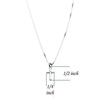 Tiny Cross Charm Necklace in Sterling Silver for All Occasions