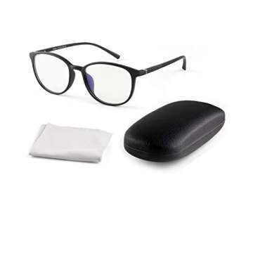 Unisex Blue Light Blocking Glasses - Anti-Blue Filter Eyeglass for Men and Women - Stylish Eyewear Comfortable Eye Protection for UV Glare - Perfect for Laptop, Computer or Cellphone | By BluBlock