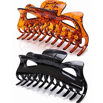 Prettyou Thick Hair Super Large Clips Crystal Plastic Claw Clamps Hairgrips Clips Accessories for Wo...