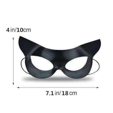 Soochat Women's Cat Mask Black Cat Mask Half Face Cat Mask Halloween Costumes masquerade Costume Par...