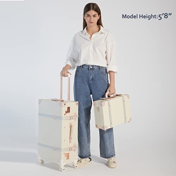 COTRUNKAGE Vintage 3 Piece Luggage Set for Stylish Travel