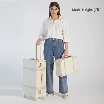 COTRUNKAGE Vintage 3 Piece Luggage Set for Stylish Travel