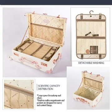 COTRUNKAGE Vintage 3 Piece Luggage Set for Stylish Travel