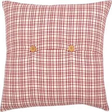 Piper Classics Christmas Wreath Throw Pillow Cover, 18" x 18", Appliqued Burlap Leaves w/Embroidery, Country Farmhouse Holiday