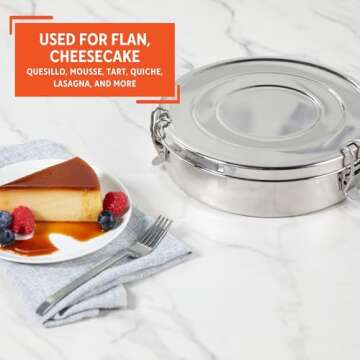 Imusa Flan Mold, 1.5Qt, Silver